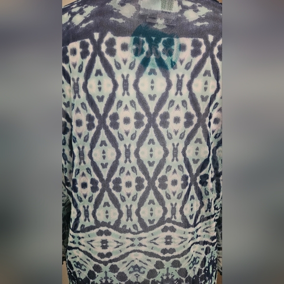 INC International Concepts BEACH Boho Printed Sheer Tassel Coverup. Size L NWT - Picture 10 of 10